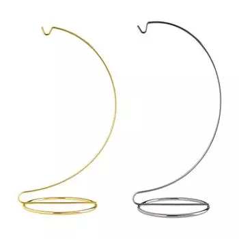 10 Pieces Ornament Display Stand Holder Multifunctional Sturdy Accessory for Shop Decoration Glass Globe Hanging Rack 9x4.3inch золотистый