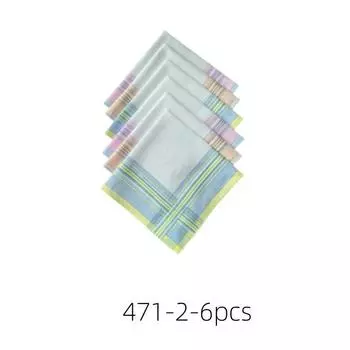 10 Pieces Per Set Soft Thin Sweat-Absorbent Men s Old-Fashioned Small Handkerchief 2#6 Pack (2 in one color)