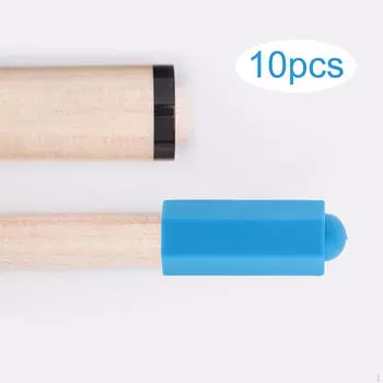 10 Pieces Pool Cue Tip Cover Rubber Billiards Tips Protective Case for Billiard Club Portable