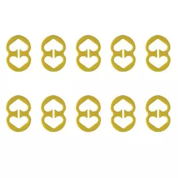 10 Pieces Women Bra Strap Clip Solid Color Free Size Heart Shape Replacement Girls Underwear Converter Accessories