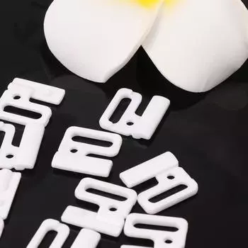 10 пластиковых прямоугольных крючков и застежек для шитья на бюстгальтере для купальника БИКИНИ 14 чёрный