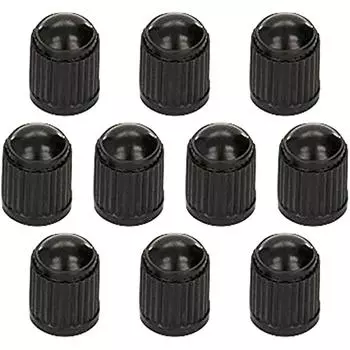 10 пластиковых пылезащитных колпачков для универсального клапана Шредера, обычно используемого на автомобильных шинах, велосипедах, инвалидных колясках и тачках 10 цветных колпачков клапанов: черный 5x3x2cm