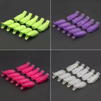 10 пластиковых зажимов для дизайна ногтей с бантом, инструмент для снятия УФ-гель-лака, оберточный инструмент One Size розы красного