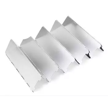 10 пластин складное ветровое стекло для уличных походных печей газовая плита ветрозащитные экраны лобовое стекло серебряный