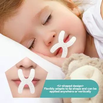 10 пластырей для детей или взрослых, полоска для сна, нетканые материалы, лента для рта от храпа, для лучшего носового дыхания, улучшения ночного сна