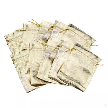 10 подарочных пакетов на шнурке, рождественский подарок, конфеты, шоколад Golden