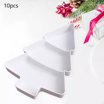 10 Поднос для подачи закусок в виде рождественской елки для фруктов и орехов красный