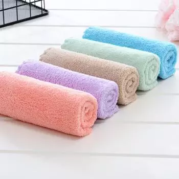 10 полотенец для лица из микрофибры, полотенца для лица, полотенца для лица из кораллового флиса, квадратные полотенца для женщин (случайные цвета) One Size