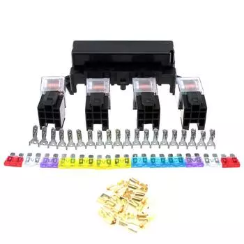 10-позиционный блок предохранителей с 5-контактным гнездом, держатель реле и предохранителя, блок с 13 шт.