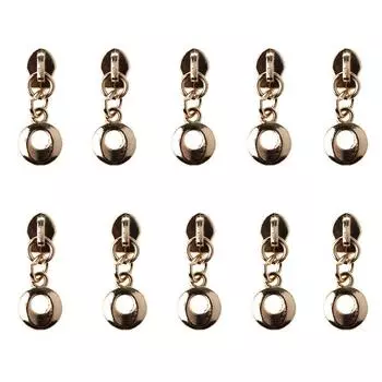 10 предметов #3 нейлоновый комплект для замены головки бегунка молнии золотистый