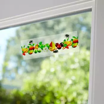 10 прочных клеевых ловушек для мух, наклейка для оконных мух, ловушка для насекомых (красочный)