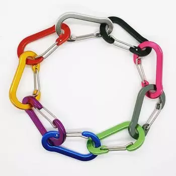 10 пружинных крючков, пряжка для альпинизма, маленькие зажимы для карабинов, многофункциональный инструмент для кемпинга, рыбалки, альпинистские аксессуары, пружинная застежка 10 PCS RED