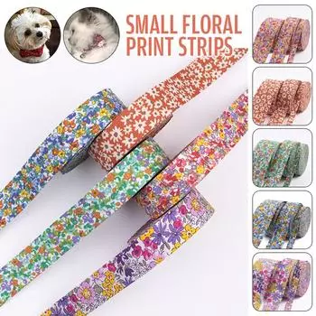 10 ярдов 25/40 мм Ширина шифоновой ленты с цветочным принтом Ткань Цветочная отделка DIY Одежда Волосы Галстук-бабочка Воротник Аксессуар ручной работы 25mm