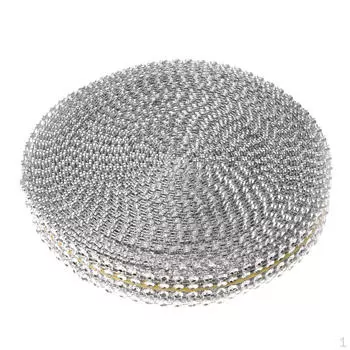 10 ярдов, 4-рядная серебряная лента со стразами, обертка, украшение для свадебных вечеринок