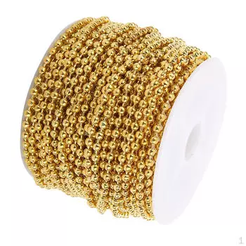 10 ярдов из нержавеющей стали 1 . Ювелирные изделия-цепочки из шариков 5 мм Golden 2