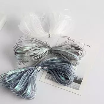 10 ярдов красочной подарочной ленты для свадьбы, вечеринки, дня рождения, украшения своими руками, упаковочные аксессуары, лента для галстука, воздушный шар, ширина 3 мм белый