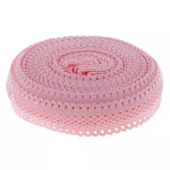 10 ярдов многофункциональная складная эластичная кружевная отделка для швейных поделок розового цвета as described белый