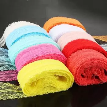 10 ярдов/пакет полиэстер кружева DIY одежда аксессуары для волос ткань ручной работы Width: 4 cm Length: 9 m