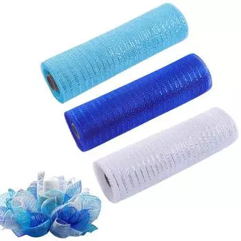 10 ярдов пряжи сетка украшения полипропилен пластик сделай сам венок сетка пряжа рулон цветок упаковка золотая проволока вытягивание сетка многоцветная 26cm*9m