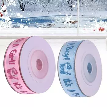 10 ярдов/рулон Атласные ленты «ЭТО МАЛЬЧИК/ДЕВОЧКА» Сувениры Лента для детей Товары для вечеринок на день рождения для младенцев Украшения для детского душа розовый