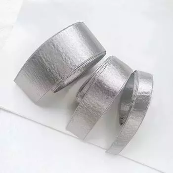 10 ярдов/рулон серебряная лента бант украшение шелковая лента украшение для свадебной вечеринки 1/1.5/2.5/3.8 см 1.0cm