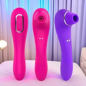 10-режимный силиконовый вибрационный женский массажер с магнитным присосом