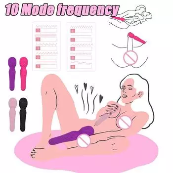 10 режимов вибрации, секс-игрушки, волшебная палочка, стимулятор точки G, киска, вагина, клитор для женщин и взрослых