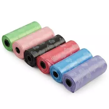 10 Roll Pet Dog Poop Bags Dispenser Collector Garbage Bag Puppy Dog Poop Scooper Bags for Dogs Cat Outdoor Cleaning Pet Supplies красный