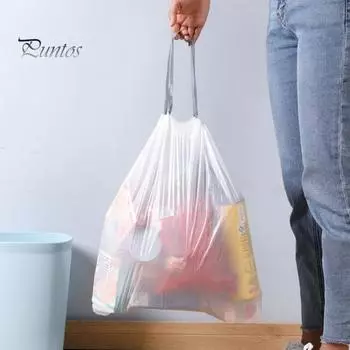 10 рулонов/150 штук мусорных мешков Высокоплотные мусорные мешки с завязкой Легко отрывающиеся мусорные мешки для туалетов Дома Офисы Кухни разноцветный