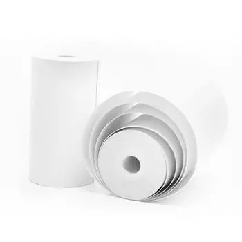 10 рулонов белой чистой термобумаги 57x25 мм/2,17x0,98 дюйма для печати фотографий, чеков, записок белый