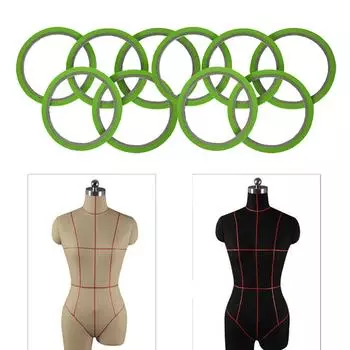 10 рулонов ленты для маркировки сетки, самоклеящаяся узкая отделка для шитья, зеленая зелёный