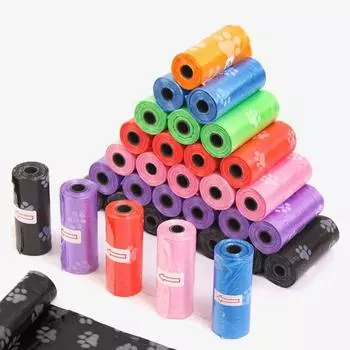 10 рулонов разлагаемых мешков для собачьих отходов с принтом, мешок для собачьих отходов, разлагаемый чистый мешок для собачьих отходов, диспенсер для чистых мешков Dog Up Clean