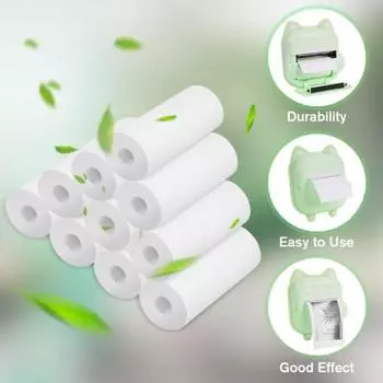 10 рулонов самоклеющейся термобумаги 57x25 мм, многофункциональная компактная портативная бумага для термопринтера без чернил