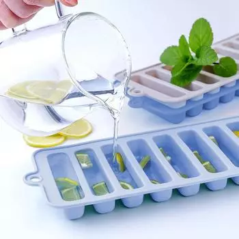 10 сеток, креативный, легко нажимаемый лоток, форма для желе, силиконовая форма для льда в форме палочки, антипригарная форма для кубиков, форма для льда в виде бара, эскимо