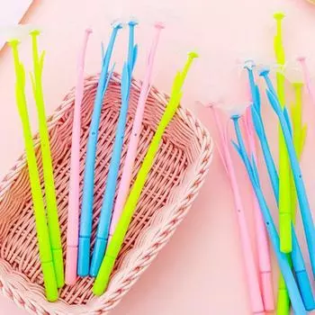 10 шт. 0,38 мм гелевая ручка фотохромная разборчивая почерк пластиковая ручка-роллер в форме тюльпана для класса A циан