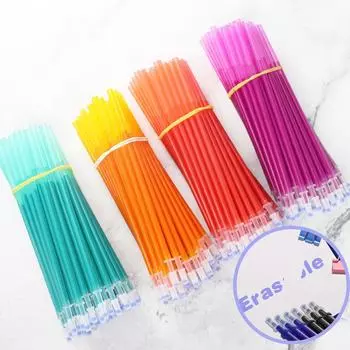 10 шт., 0,5 мм, цветные стираемые стержни, ручка для рисования «сделай сам», школьные принадлежности, канцелярские принадлежности красный