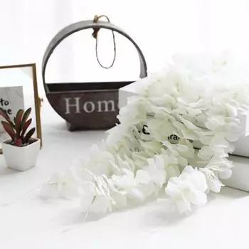 10 шт. 100 см искусственные цветы гирлянды шелковые цветы искусственные глицинии подвесные цветы гирлянды виноградная лоза для вечеринки свадьба украшение сада красный