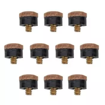10 шт. 10/11/12/13 мм навинчивающиеся насадки для кия, запасные части для пула, снукера и бильярда 12mm