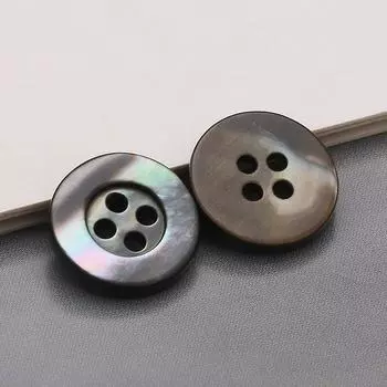 10 шт. 10/11,5 мм натуральные швейные пуговицы из ракушек черные перламутровые круглые тонкие пуговицы из ракушек для самостоятельного изготовления аксессуаров для манжет рубашек 10mm