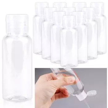 10 шт. 10/20/30/50/60 пластиковые пустые бутылки с откидной крышкой многоразовые косметические бутылки шампунь-тонер-лосьон без выдавливания контейнер 10ml