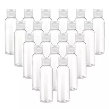 10 шт., 10, 20, 30, 50, 60 мл, пластиковые бутылки для лосьона с откидной крышкой из ПЭТ, прозрачный контейнер для косметических образцов, мини-дорожные флаконы для наполнения, бутылка для жидкости 10ml&Plastic