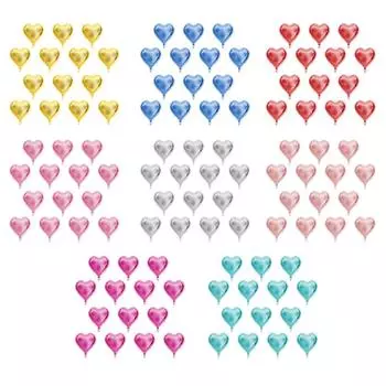 10 шт 10\ сердечек из алюминиевой фольги воздушные шары для вечеринки свадьбы дня рождения декор Gold