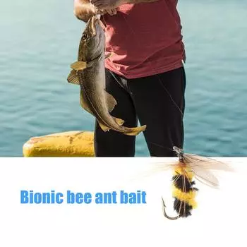 10 шт. 10# Swimbaits Искусственная муха форель рыболовные приманки бионические приманки насекомые крэнк пчела муравей