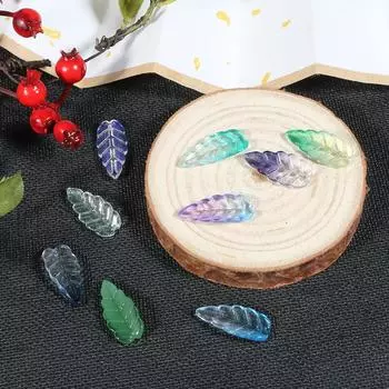 10 шт. чешские глазурованные длинные листья подвески стеклянные бусины для изготовления ювелирных изделий своими руками браслет ожерелье серьги аксессуары