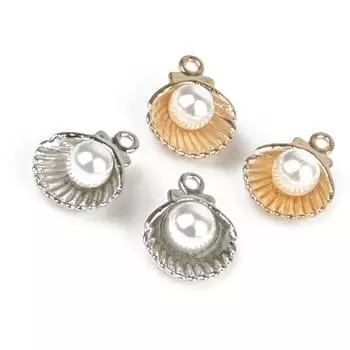 10 шт. 11*15 мм подвески из сплава в форме раковины для изготовления ювелирных изделий DIY ожерелье браслет серьги 11*15mm 10pcs золотой