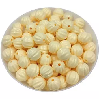 10 шт. 11 мм перламутровые акриловые бусины в форме арбуза для изготовления браслетов ручной работы, однотонные бусины, бусины своими руками жёлтый