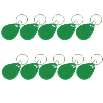 10 шт., 125 кГц, RFID-карта, идентификационная карта, жетон, брелки, система доступа, зеленый красный