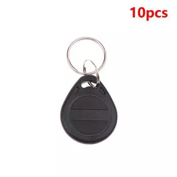 10 шт. 125 кГц только для чтения Rfid Rfid Tk4100 Em4100 смарт-чип бесконтактные брелоки смарт-безопасный вход в дверь идентификатор доступа брелок токен тег S чёрный