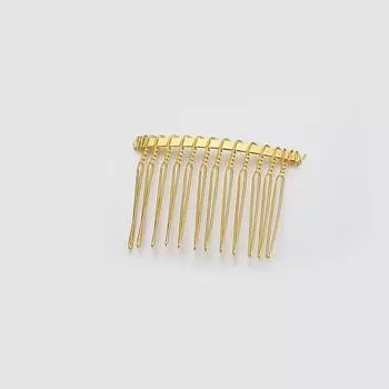 10 шт. 12/15/20 мм Золотого цвета Зубчатые расчески-заколки для волос для изготовления украшений Сделай сам Свадебные аксессуары для волос Головные уборы Hair Combs