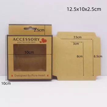 10 шт. 12,5x10x2,5 см Свадебная подарочная коробка для конфет своими руками с прозрачным окошком, отверстие для подвешивания, упаковочные коробки, коробка с окошком для вешалки для сувениров на вечеринку 10box